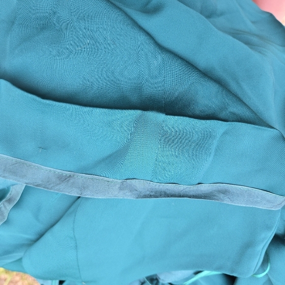 J Crew Drapey Spaghetti Strap Dress Green - Picture 6 of 9